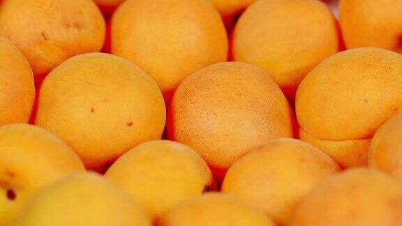 健康健康的水果食品橙色有机杏子光照背景