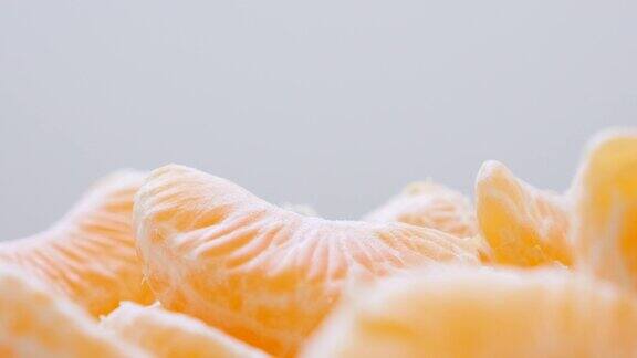 多汁的柑橘类水果橘类小柑橘去皮堆4K