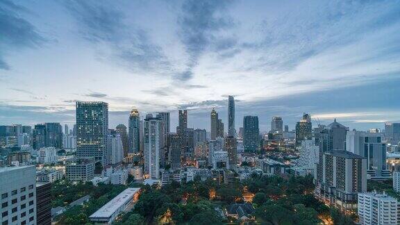 日落曼谷城市