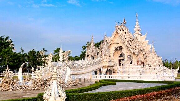 泰国清莱美丽的白寺地标旅游景点
