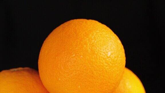 特写镜头的橙