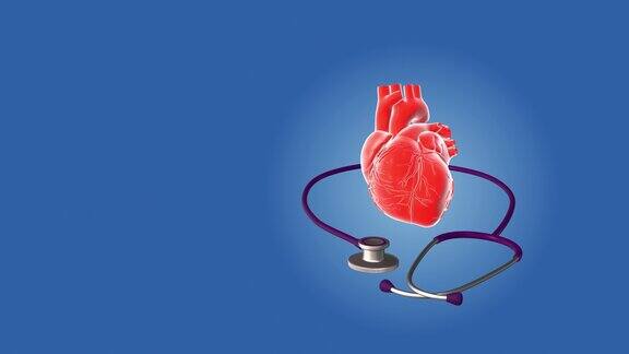 心脏健康和听诊器医学背景