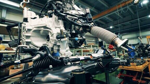 汽车制造厂汽车生产汽车生产线汽车部件的机械装配