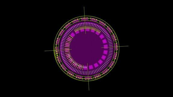 HUD圆形界面高科技未来显示全息图按钮加载目标高科技概念元素与alpha通道