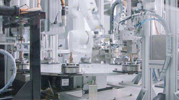 先进的机器人机械制造零件的自动化装配线