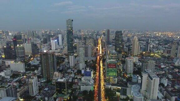 4k分辨率空中曼谷泰国首都