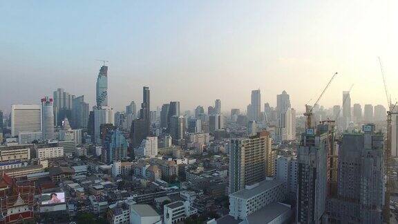 鸟瞰图曼谷市中心