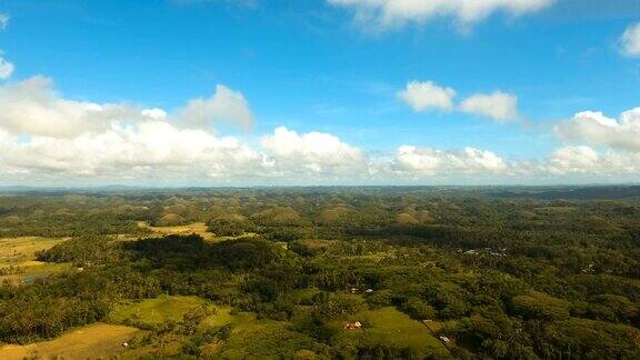 巧克力山在保和菲律宾鸟瞰图