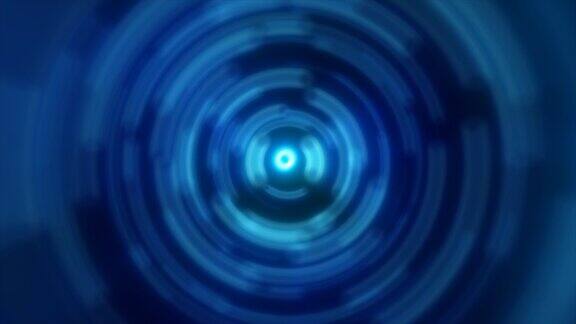 明亮的蓝色发光能量的抽象背景魔法径向圆螺旋隧道的线条