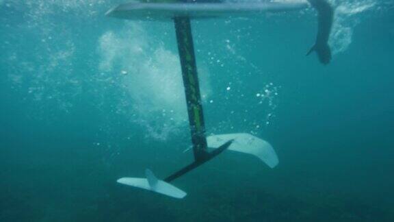 水下冲浪划桨水翼冲浪板的观点
