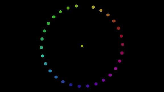 彩色点抽象旋转连接