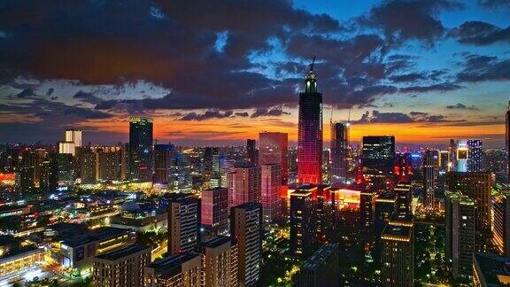 宁波城市和现代建筑鸟瞰图