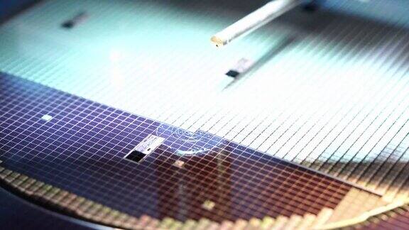 在半导体制造的机器中硅片中的硅片芯片