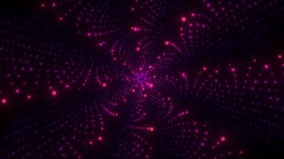 抽象粒子隧道4k动画库存视频