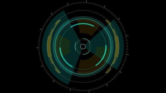 HUD圆形界面高科技未来显示全息图按钮加载目标高科技概念元素与alpha通道