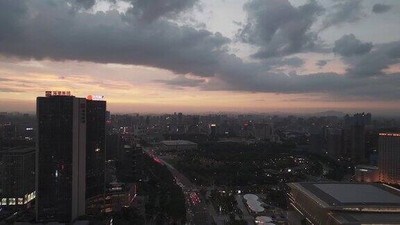 中国东莞黄昏的风景