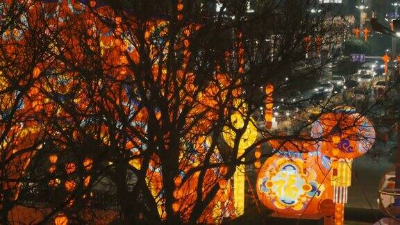 庆祝春节的灯笼西安陕西中国