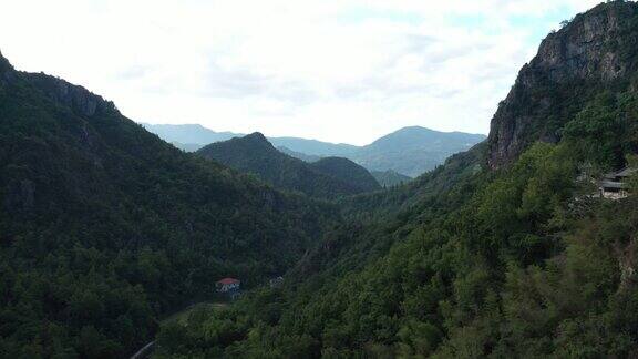 鸟瞰中国浙江温州雁荡山南部