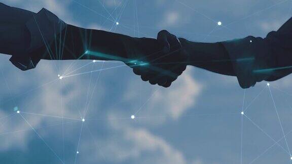 握手成功企业伙伴关系协议成功握手业务协议手成功伙伴关系团队合作