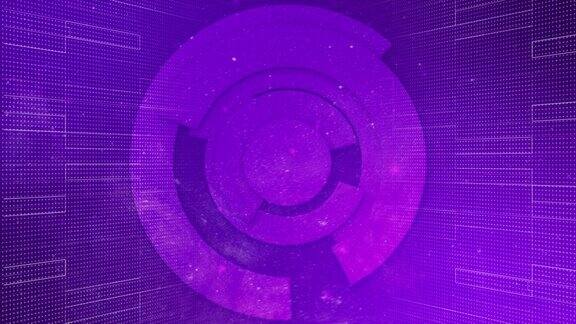 3d抽象技术未来概念背景旋转3d圆概念紫色背景