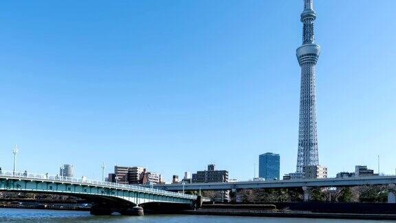 4K延时:东京天空树和隅田河