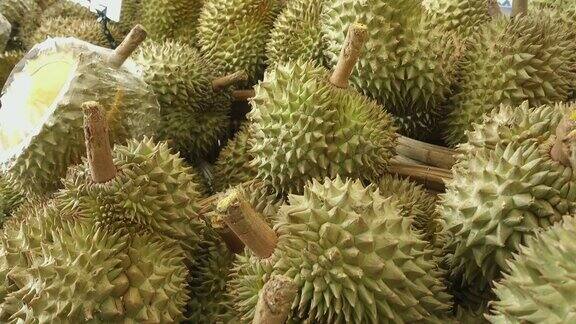 新鲜榴莲市场热带水果泰国