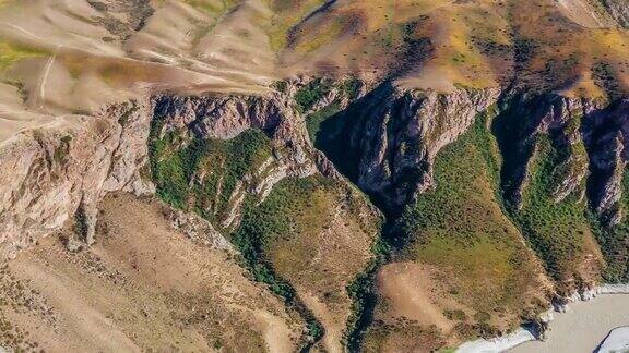 中国新疆大峡谷鸟瞰图