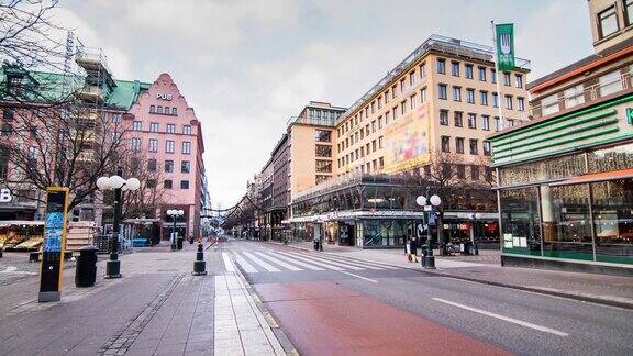 4K时光流逝:瑞典斯德哥尔摩城市街道