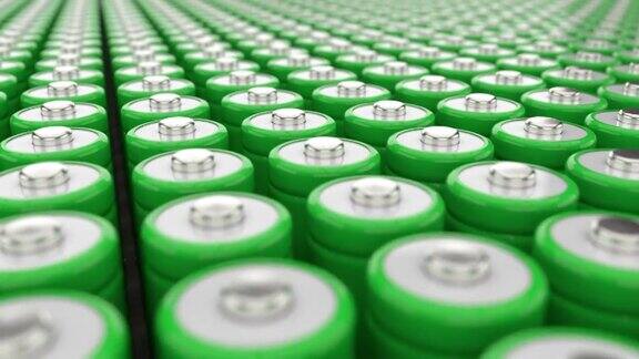 电力存储大面积的绿色AAA电池绿色能源