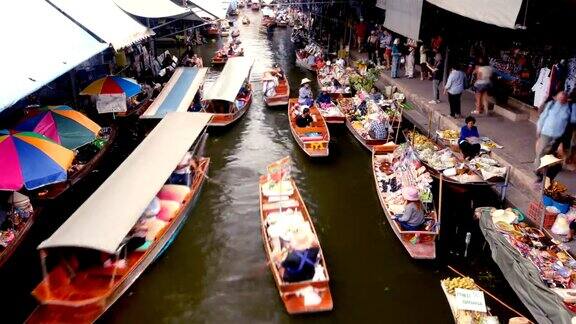 泰国曼谷的水上市场