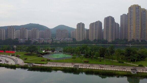 中国湖南省长沙市的现代摩天大楼