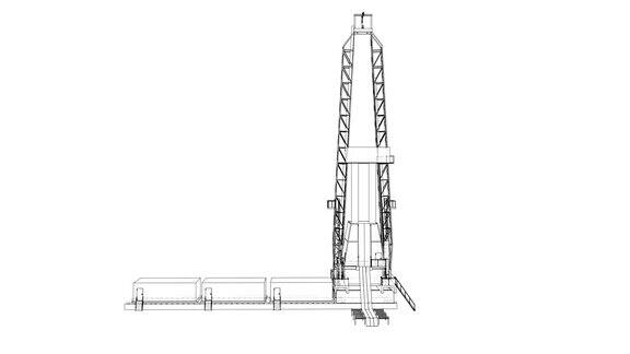 动画旋转的石油钻机
