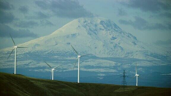 绿色能源风力涡轮机在绿色领域产生能源现代发电厂替代能源四轴飞行器飞行