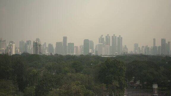 多莉拍摄泰国曼谷PM2.5粉尘污染