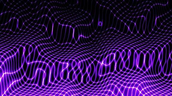 技术数字波背景概念美丽的运动挥动霓虹灯线网络或技术背景
