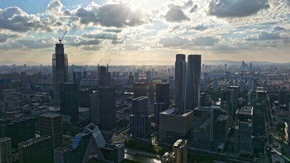 宁波城市风景鸟瞰图