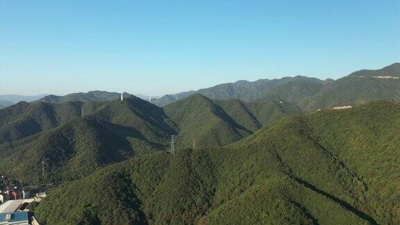 鸟瞰中国浙江温州雁荡山南部