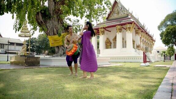 扬亚泰国传统木鼓舞表演4kslowmotion