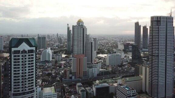 4k分辨率鸟瞰图的城市景观曼谷城市泰国