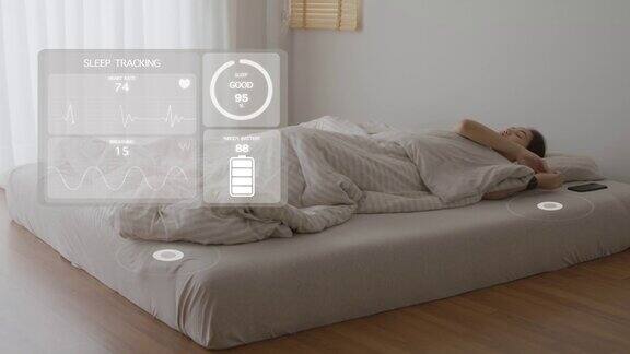 智能物联网床垫床智能传感器健康跟踪医疗技术