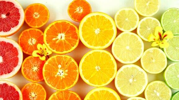 定格移动线条的五彩橘果