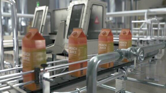 工业厂房果汁饮料的自动化生产过程