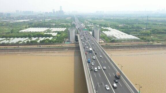 杭州钱塘江大桥鸟瞰图