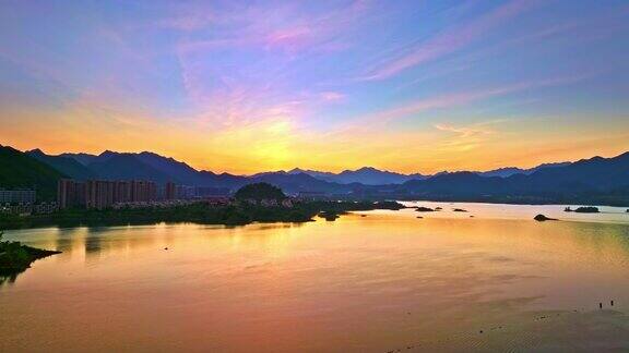 杭州千岛湖山景航拍