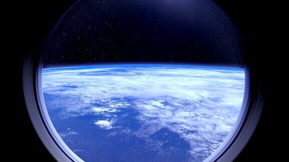 透过国际空间站的窗户看到的地球太空地球轨道国际空间站美国宇航局