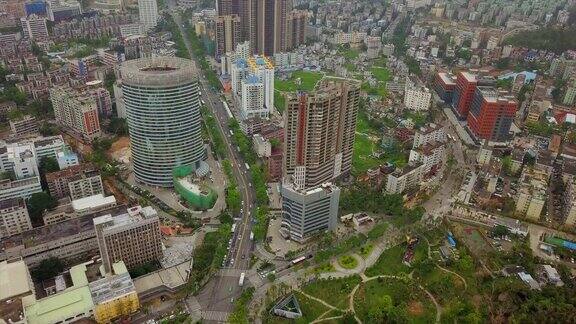 4k中国珠海城市全景航拍全景图
