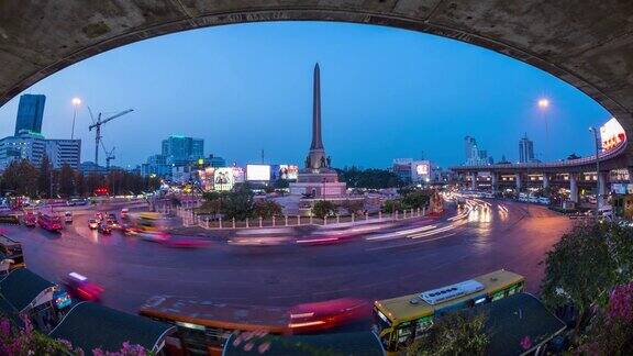 D2N曼谷胜利纪念碑交通拥挤的时间流逝
