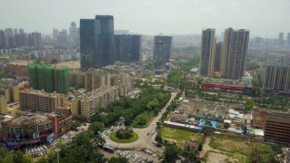 4k中国珠海交通街道城市景观航拍全景图
