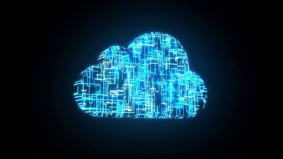 云计算全球技术和云服务的象征