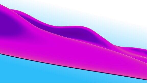 梯度紫色和蓝色液体波或丝绸纹理豪华布动画液体表面波抽象的优雅的背景现代设计4k